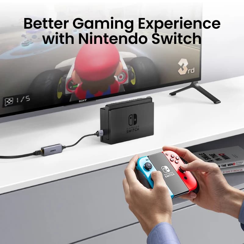 UGREEN USB Ethernet Adapter USB 3.0 Network Card to USB RJ45 Lan for PC Windows 10 Xiaomi Mi Box 3/S Nintend Switch Ethernet USB - 4