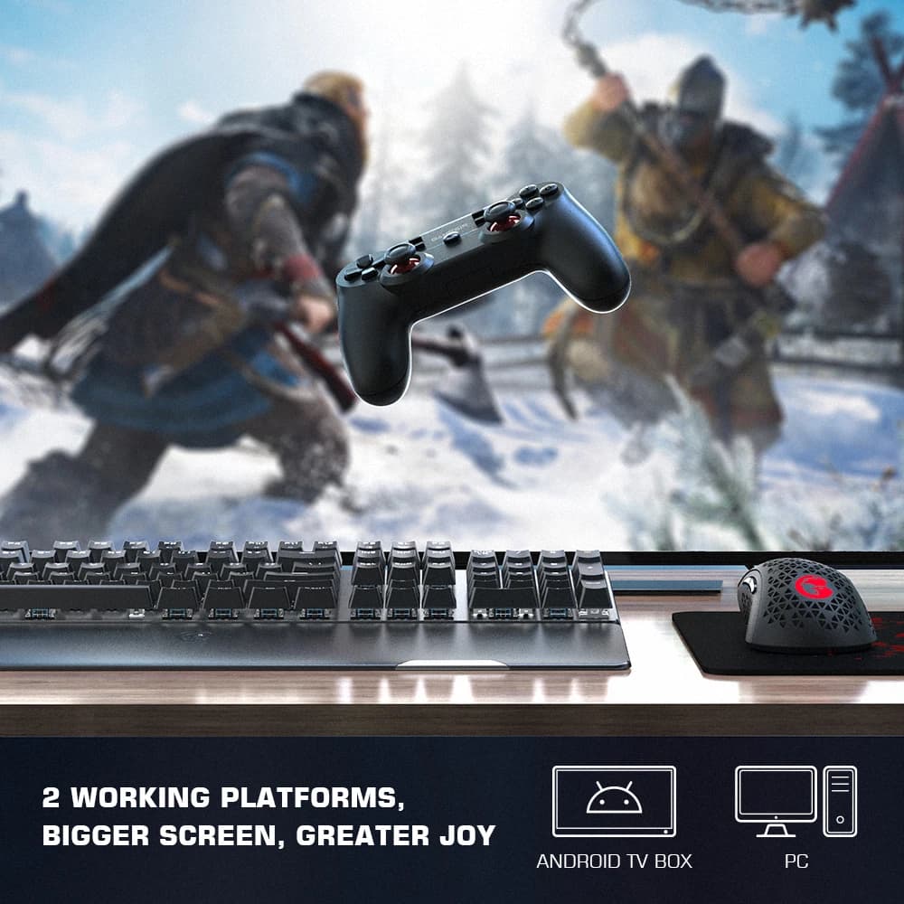 وحدة تحكم GameSir T3 اللاسلكية لأجهزة الكمبيوتر الشخصية مع عصا تحكم لأجهزة Android TV Box وأجهزة الكمبيوتر المكتبية والمحمولة التي تعمل بنظام Windows 7 و10 و11 - 2