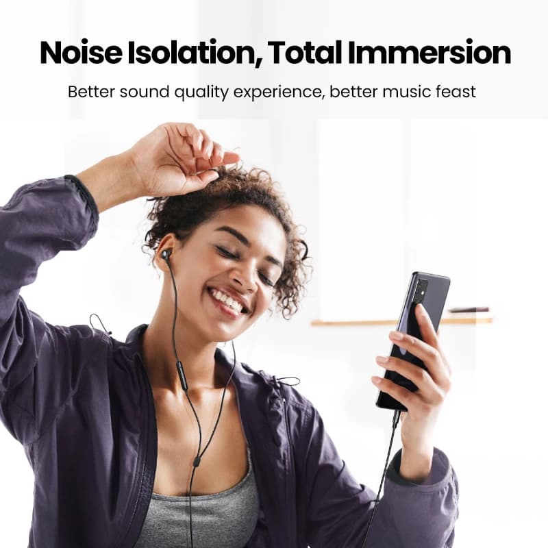 UGREEN Wired Earphone With Microphone In Ear 3.5mm Noise Cancelling USB Type C Lightning Earphones For iPhone 15 Pro Max Xiaomi - 2