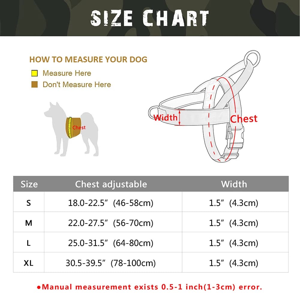 Personalized Dog Military Tactical Harness Reflective Dogs Harness Vest Customized Pet Training Vest for Medium Large Dogs - 6