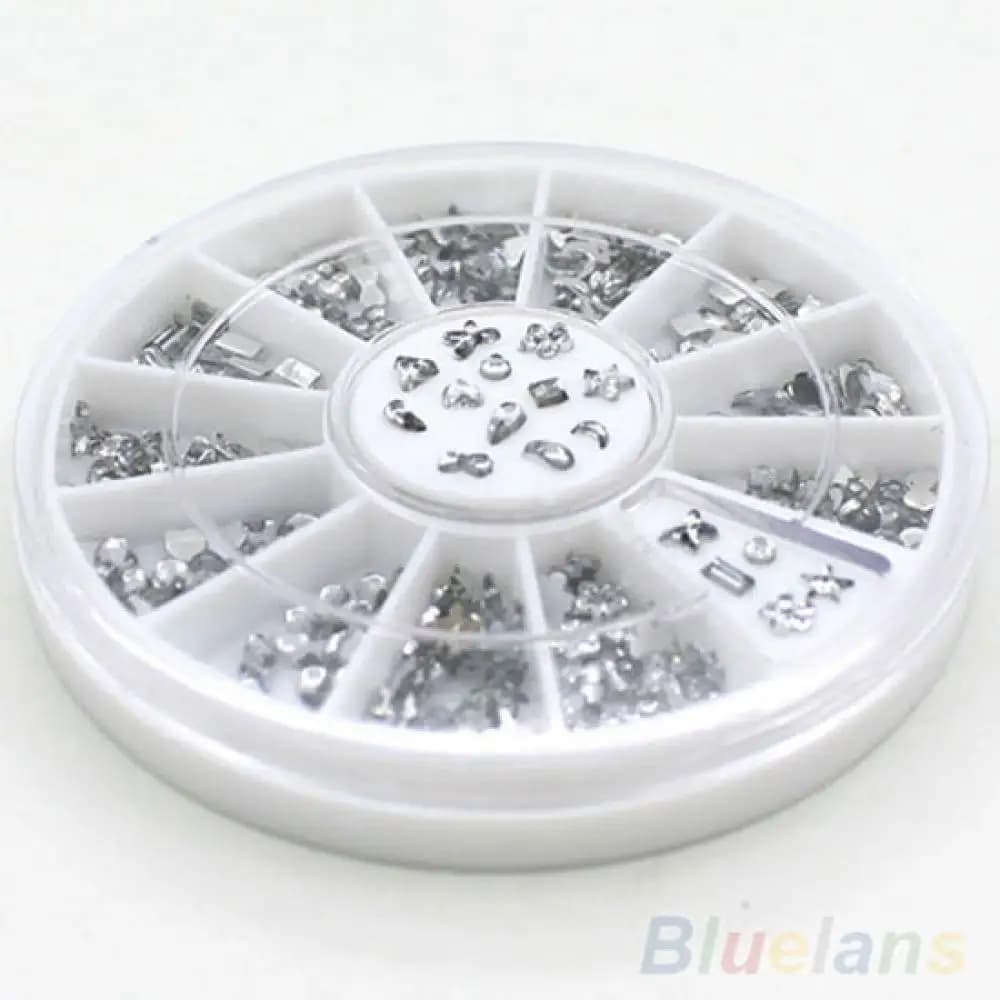 2021 Chic Star Flower Heart Rhinestone Manicure Nail Art Decal Tips Glitters Stickers - 3