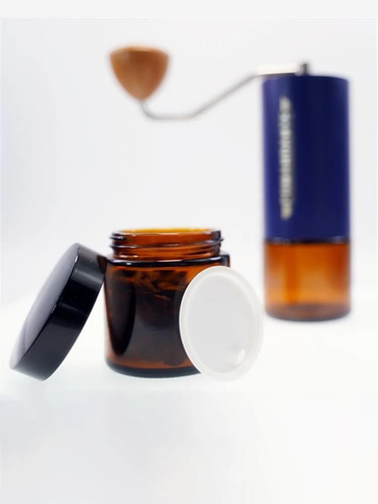 برطمان زجاجي محمول 130 مل، خزان تخزين حبوب القهوة، حاوية مسحوق القهوة، برطمان زجاجي سميك محكم الغلق - 2