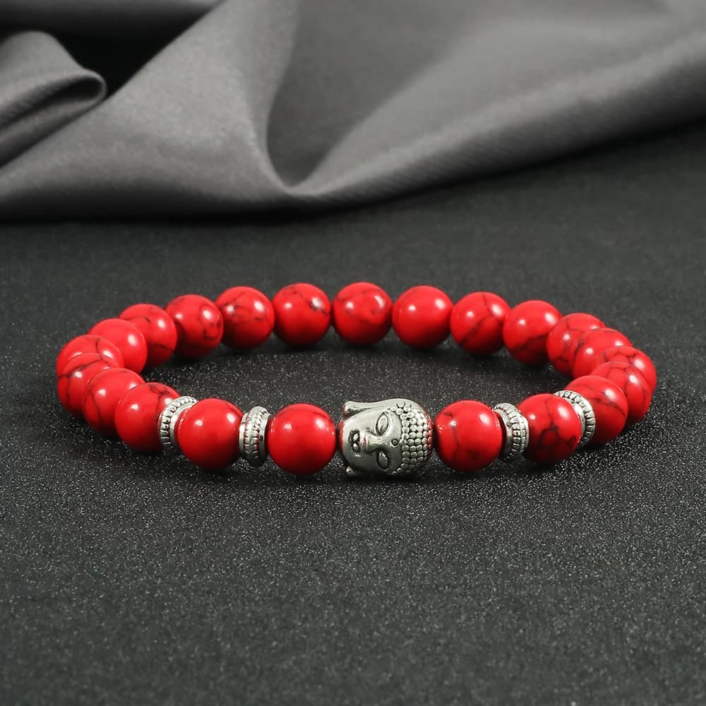 Reiki Tiger Eyes Beaded Buddha Bracelet Natural Stone Bracelet Elastic Rosary Men Women Prayer Charm Yoga Jewelry Gift Pulseras - 4