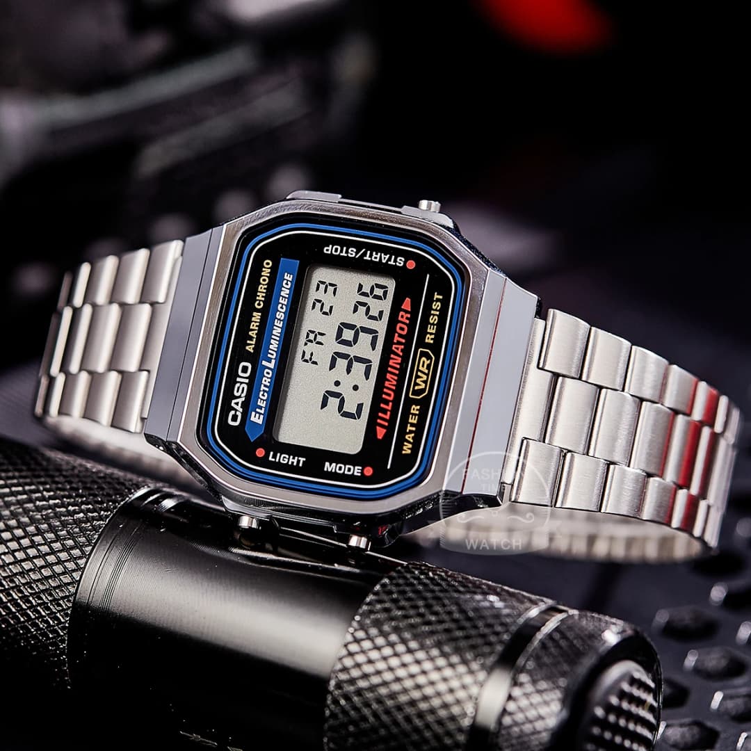 Casio silver watch for men LED digital Waterproof Quartz Small square table military Wrist Watch relogio masculi A158WA1D