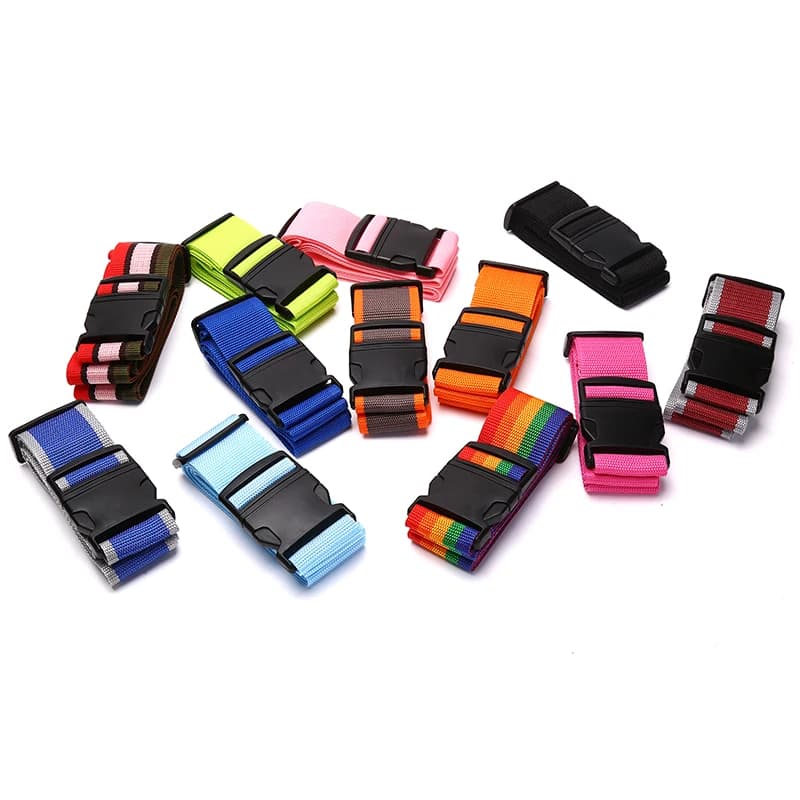 شريط أمتعة السفر قابل للتعديل قفل بكلمة مرور حزام تغليف الأمتعة قفل آمن شريط أمتعة مضاد للسرقة - 5