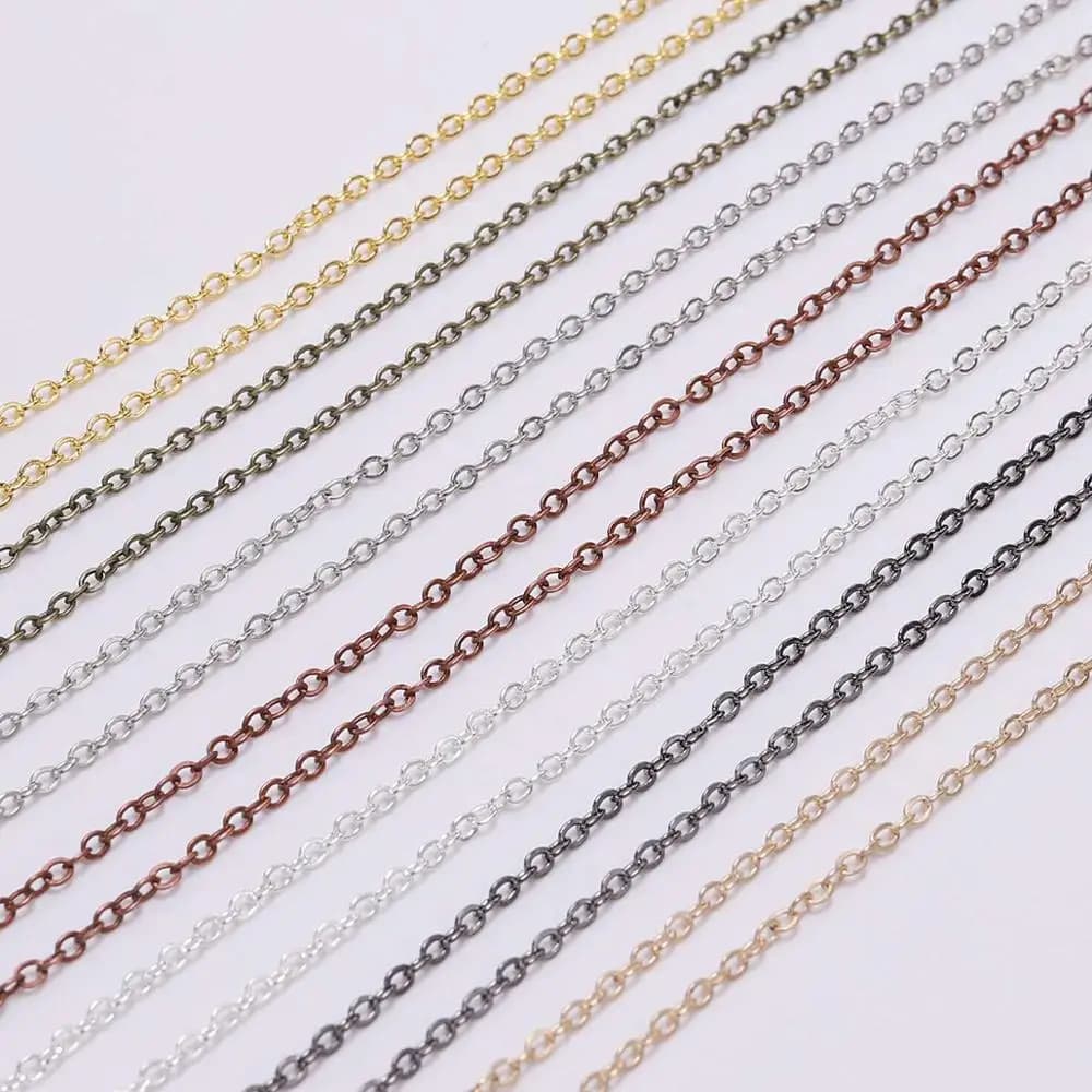 5m/Lot Gold/Bronze Color Plated Oval Link Necklace Chain for DIY Jewelry Making Findings Necklace Chains Materials Handmade - 6