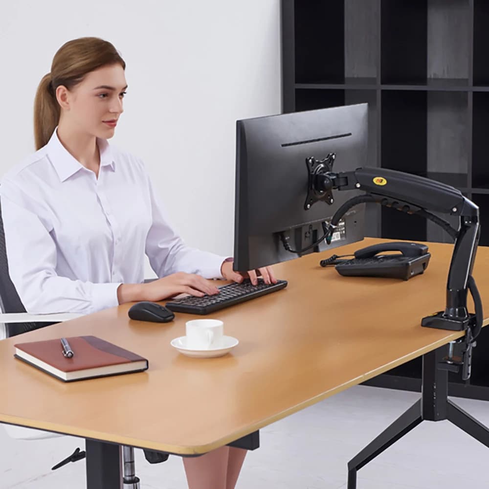 NB NORTH BAYOU F80 Desktop Gas Spring 17-30" LCD LED Monitor Holder Mount Arm Full Motion Display Stand Loading 2-9 Kgs - 2