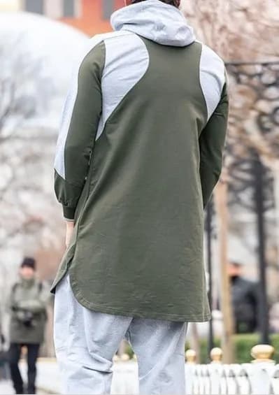 جبة رجالية إسلامية بقبعة وأكمام طويلة مع تطريز كفطان دبي قميص سعودي مقاسات كبيرة 3XL و4XL - 3