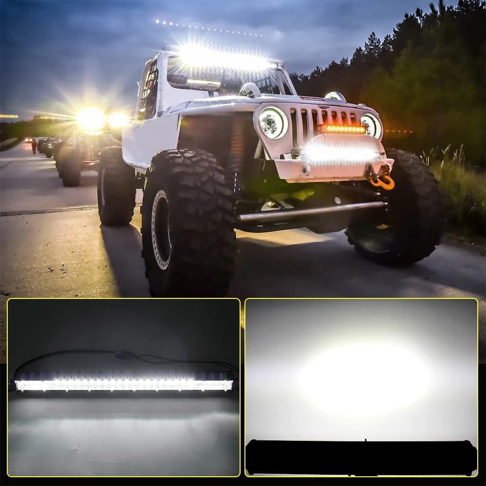 CO LIGHT Super Slim 12D 8" 20" 32" LED Bar Spot Flood Beam LED Light Bar for Tractor Boat off-road use 4x4 Trucks SUV 12V 24V - 5