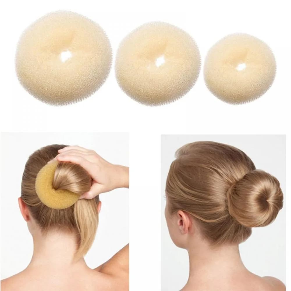 Plate Hair Donut Hair Bun Maker Roller DIY Magic Elastic Foam Sponge Hair Styling Tools Princess Hair Accessories Updo - 2