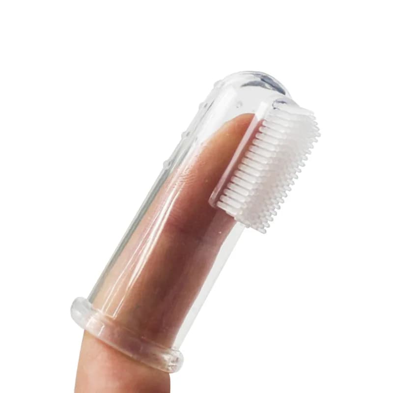1PC Super Soft Pet Finger Dog Toothbrush  Teddy Dog Brush Bad Breath Tartar Teeth Tool Cat Cleaning Dog Supplies Accessories - 4