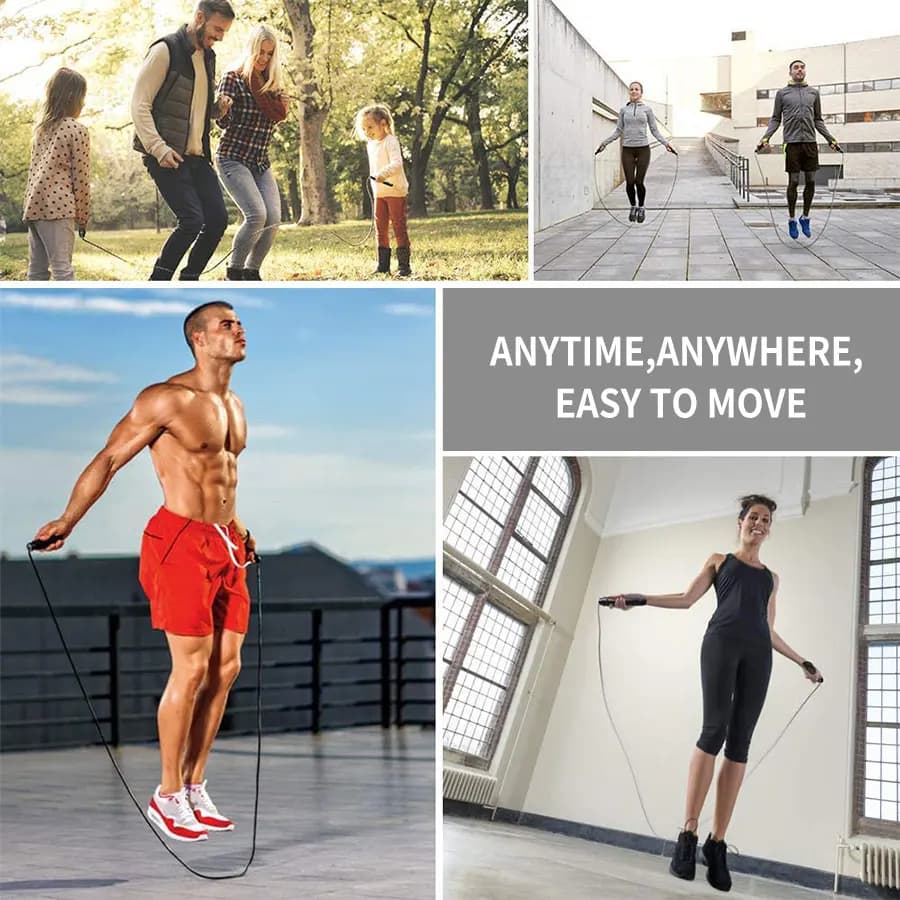 Adjustable Rapid Speed Jump Rope Steel Wire Skipping Rope for Fitness Workout Training Home Sport Equipment - 6