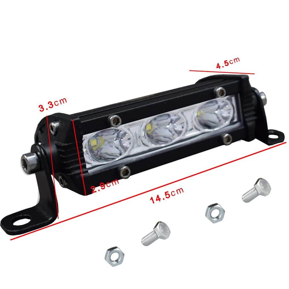 4'' MOTO car 15W LED Light Bar Single Row Work Spotlights Mini Led Lamp Bike Light 4X4 Offroad 12V 24V - 3