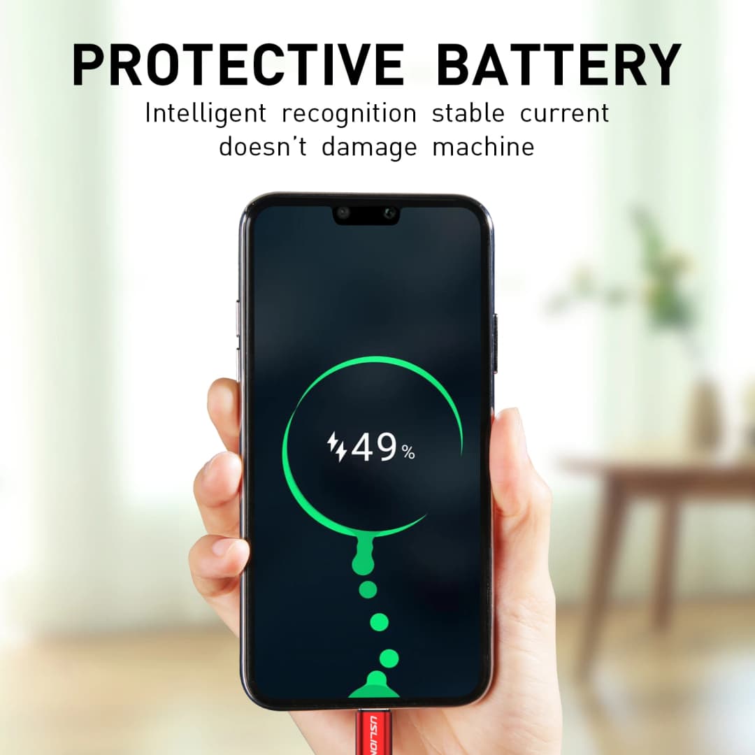 USLION 3A مايكرو USB كابل شحن سريع لسامسونج Xiaomi هواوي Realme ممن لهم أندرويد الهاتف المحمول USB سلك بيانات الحبل 0.5/1/2/3M - 5