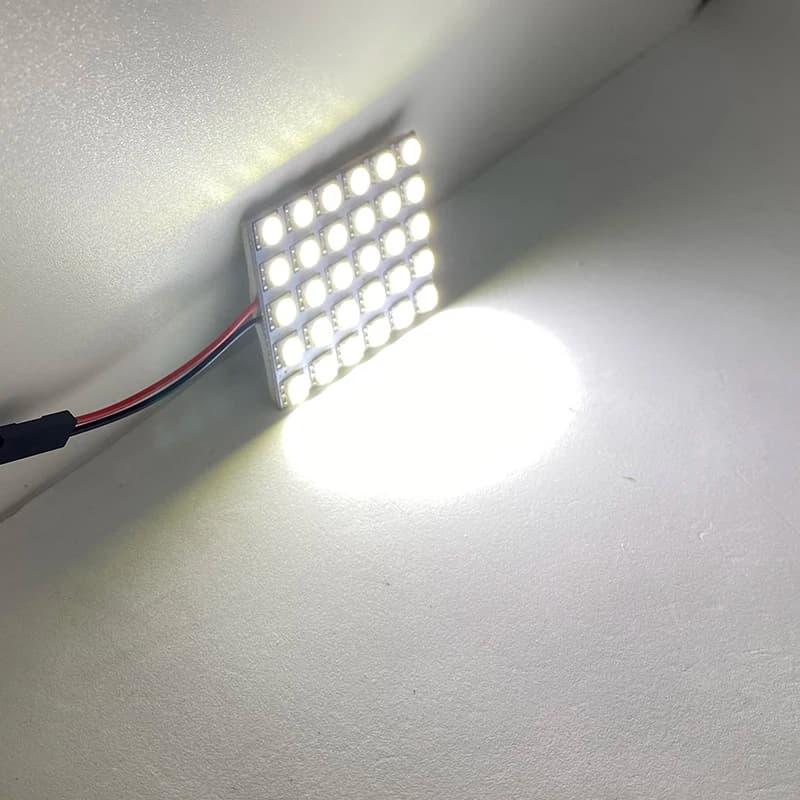 إضاءة لوحة T10 Festoon 5050 48/24/15/12 SMD، أبيض فائق، مصباح LED للقراءة في السيارة، مصباح صندوق الأمتعة، قاعدة محول 3 - 6
