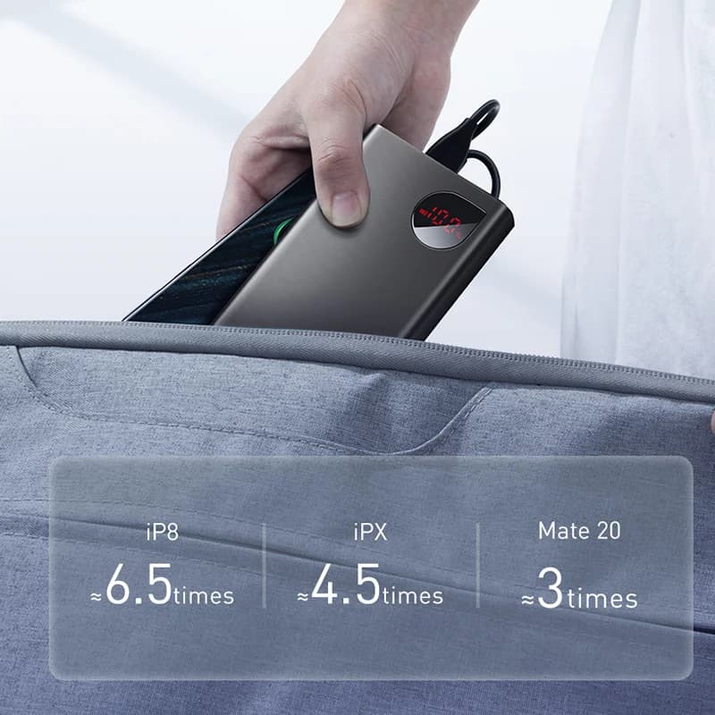 Baseus PD 22.5W Power Bank 10000mAh Portable Fast Charging Powerbank Type C USB-C PD Qucik Charge External Battery Charger - 2