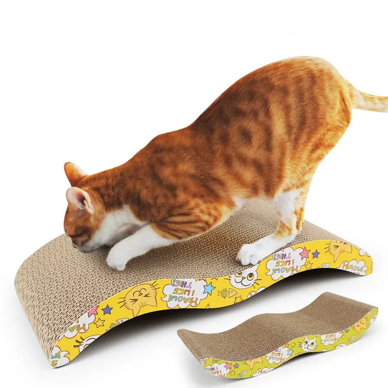M-Shape Quality Corrugated Paper Cat Scratch Guards Pet Scratching Claw Scraper Cat Products Scratcher Pet Furniture+Free Catnip - 3