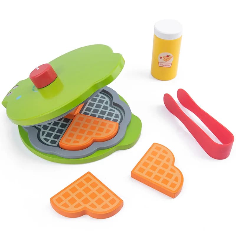 DIY Wooden Kitchen Toy Pretend Play Simulation Model Set Coffee Machine Cooking Educational Toys Gift For Children Kids Girls - 5