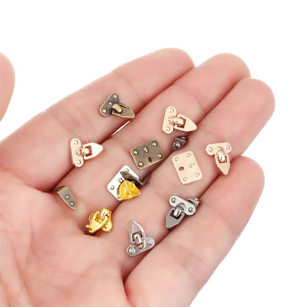 4 قطعة/المجموعة البسيطة المعادن الحرف DIY دليل دمية أكياس حقيبة مربع أجزاء حالة الزاوية حامي الأمتعة جذع اقفال الصناديق اكسسوارات - 5