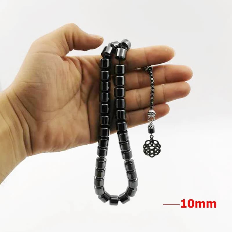 Tasbih Natural hematite stone promotes blood circulation misbaha 33 beads muslim bracelet islamic gift accessoriy turkey jewelry - 6
