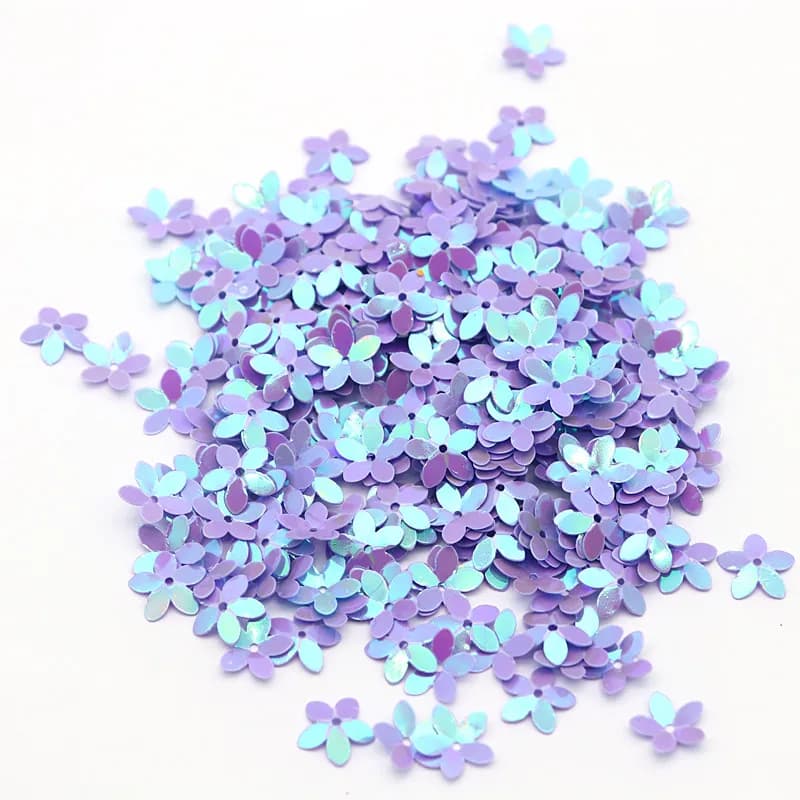 10mm 10g Five-Leaf Flower-Shaped PVC Bulk Mixed Sequined Star Glitter Sewing Clothing DIY Home Decoration Accessories Crafts - 5