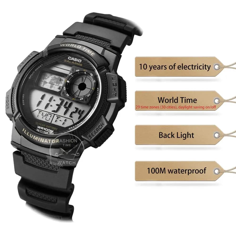 ساعة كاسيو G-Shock للرجال، مجموعة فاخرة، رقمية LED، مقاومة للماء، كوارتز، ساعة رياضية عسكرية - 2