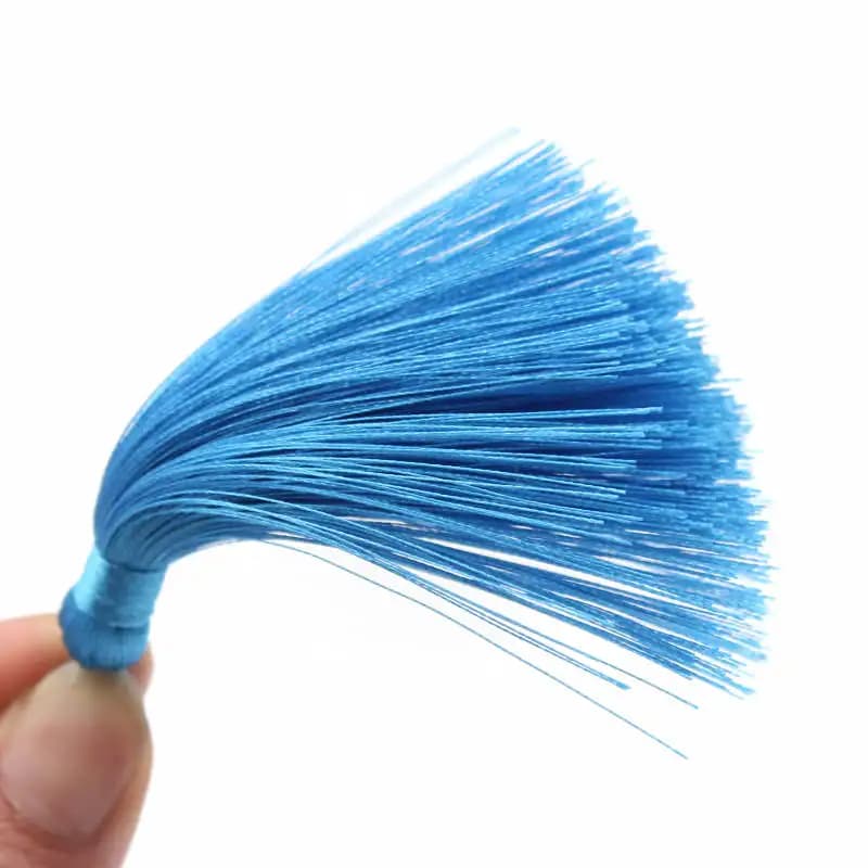 5Pcs Key Tassel DIY Clothing Hat Bookmark Jewelry Accessories Sachet Ice Silk Hanging Ear Home Decoration Pendant Material - 4