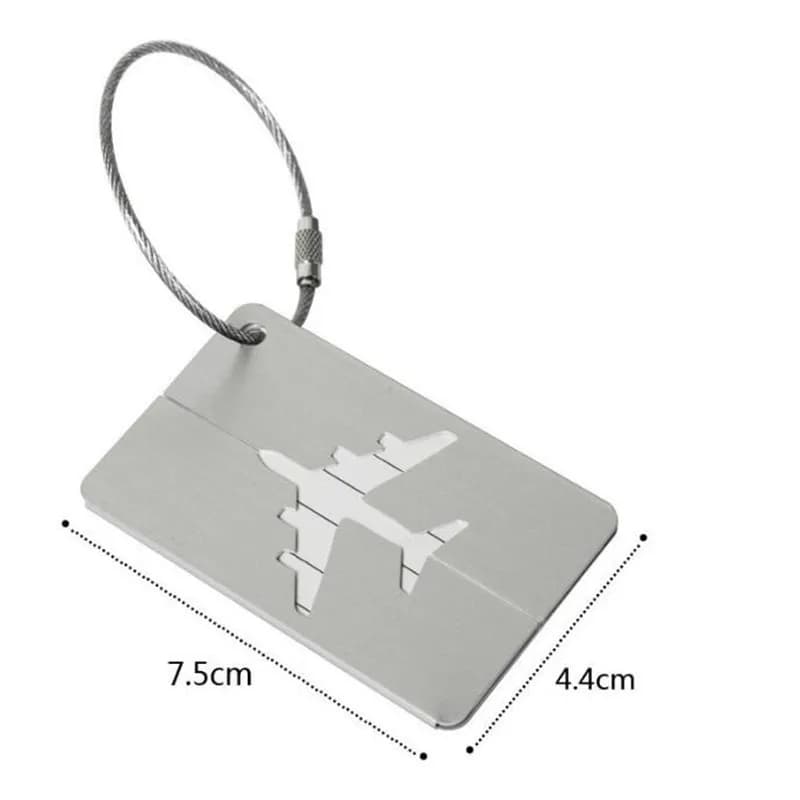 موضة جديدة علامات الأمتعة سبائك الألومنيوم النساء الرجال السفر الأمتعة حقيبة الأشرطة الأمتعة اسم التسمية حامل إكسسوارات السفر - 5