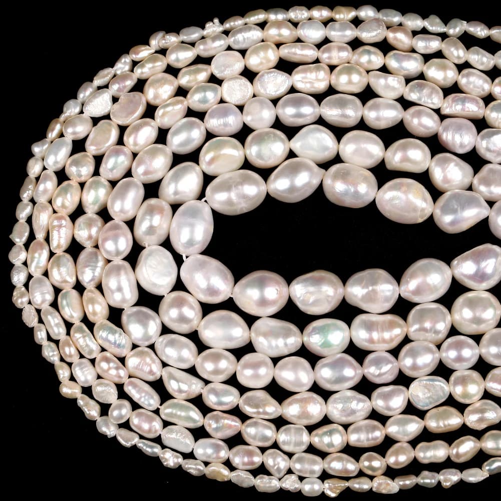 Natural Freshwater Pearl Beads High Quality Irregular Shape Punch Loose Beads for Jewelry Making DIY Necklace Bracelet - 6