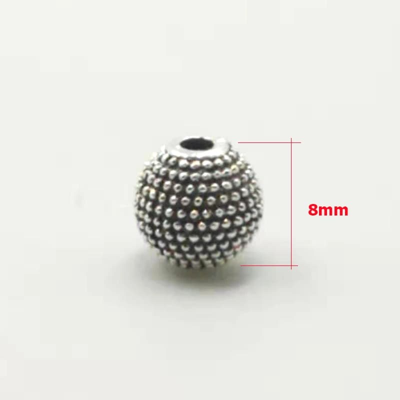 10pcs/bag Tasbih beads Wholesale ancient carving  large hole hollow alloy bead for jewelry spacer bead accessories - 3