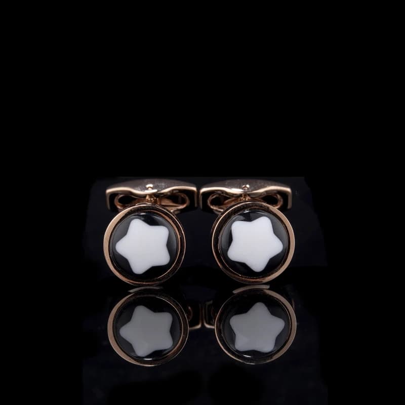 أزرار أكمام فاخرة للرجال من فليكسفيل، أزرار أكمام دائرية عالية الجودة لحفلات الزفاف، مجوهرات أزرار أكمام - 4