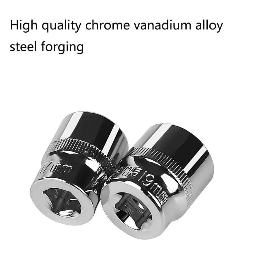 3/8 inch7-22mm six angle sleeve Convert hair Hex Deep Socket Wrench Head  Sleeve for Ratchet Wrench Auto Repair Hand Tool - 3