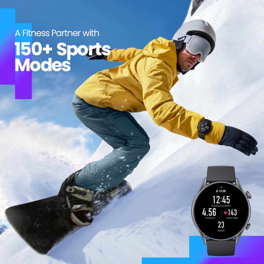 Euro Amazfit GTR 3 Pro GTR3 Pro GTR-3 Pro 46mm Smartwatch Alexa Built-in GPS Smart Watch - 5
