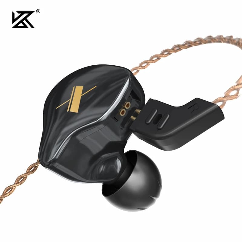 سماعات أذن سلكية KZ EDX مع ميكروفون، باس HIFI ديناميكي، سماعات أذن موسيقية، سماعات مراقبة داخل الأذن مع إلغاء الضوضاء للرياضة - 2