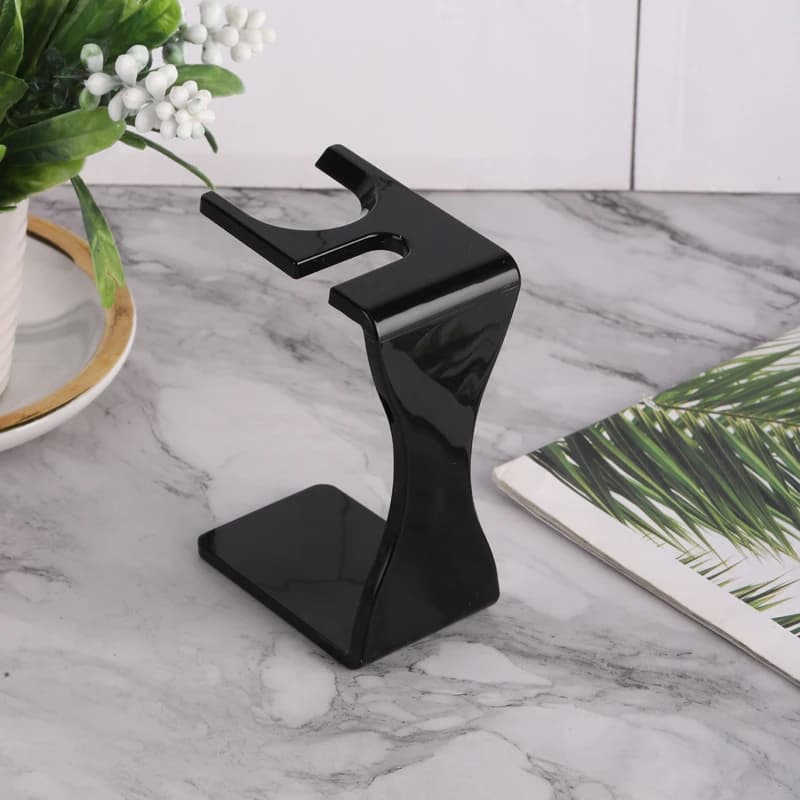 مجموعة YAQi فرشاة حلاقة وحامل شفرة باللون الأسود الكريمي للرجال - 5