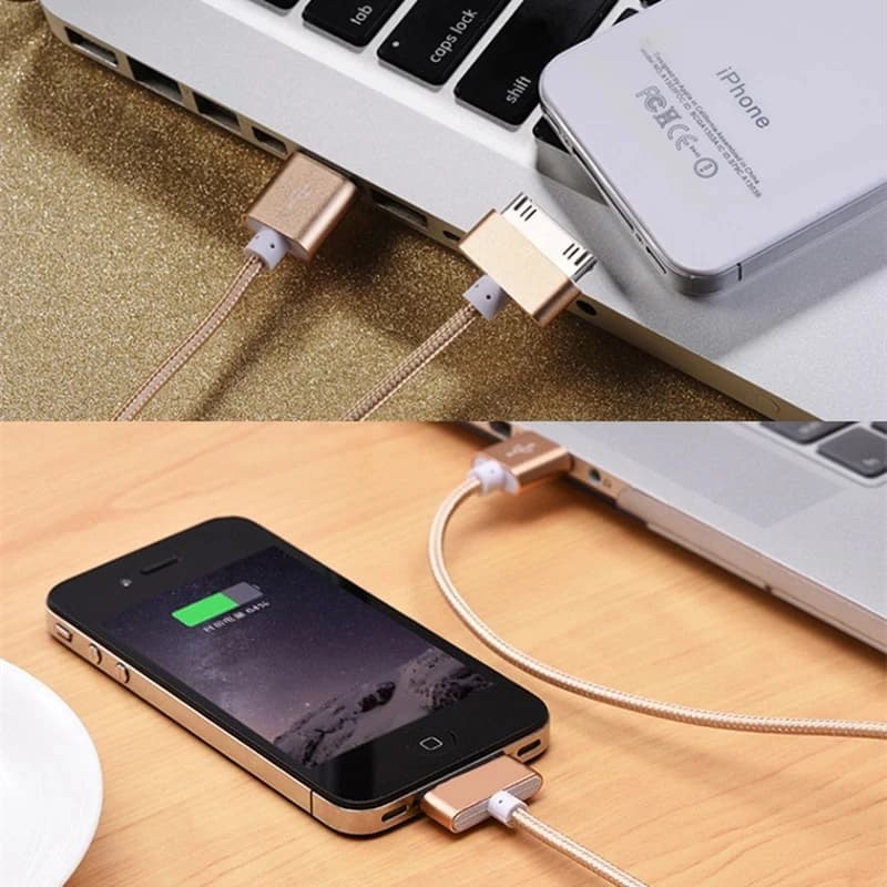 1M 2M كابل شاحن USB شحن سريع لهواتف آبل آيفون 4 4s 3GS 3G آيباد 1 2 3 آيبود نانو تاتش 30Pin كابل بيانات أصلي طويل - 6