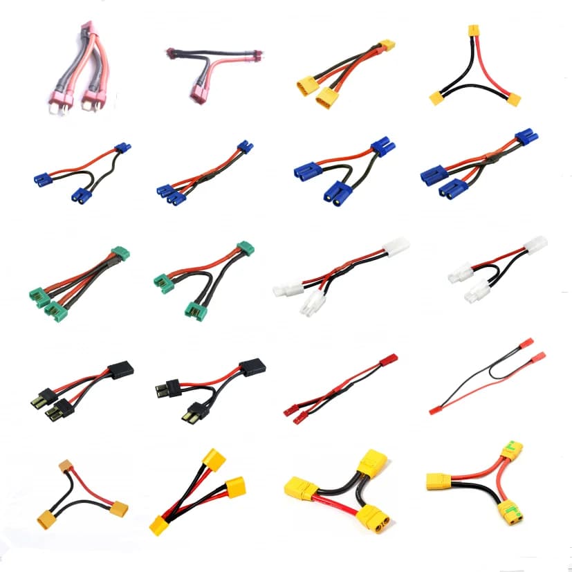 دينز EC3 EC5 JST XT60 XT90 XT90S MPX تamiya تسلسلي متوازي بطارية محول موصل مع 20/12/10awg سلك كابل لهواية RC