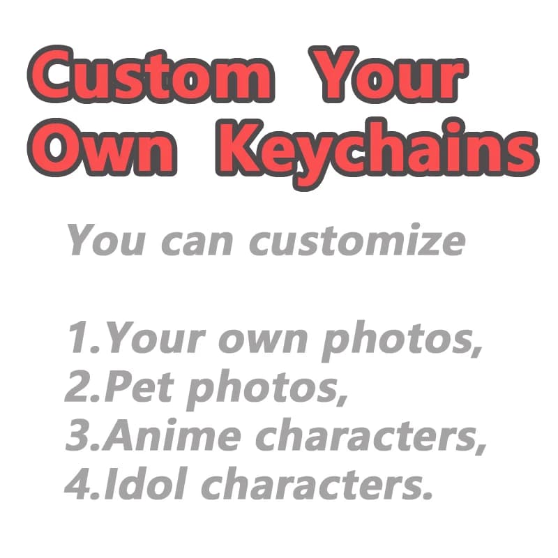 Custom Keychains Cartoon Llavero Key Chain Photo Customized Anime Charms Hologram Clear Acrylic Personalized Designer Keychains - 3