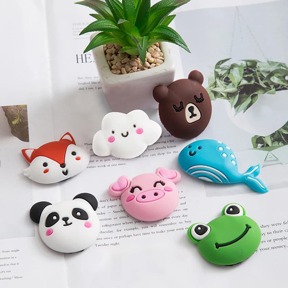 1 قطعة كرتون سيليكون مانع باب وسادة الاصطدام حامي الجدار زخرفية توقف الباب مقبض الحارس صدمات مضاد للانزلاق - 3