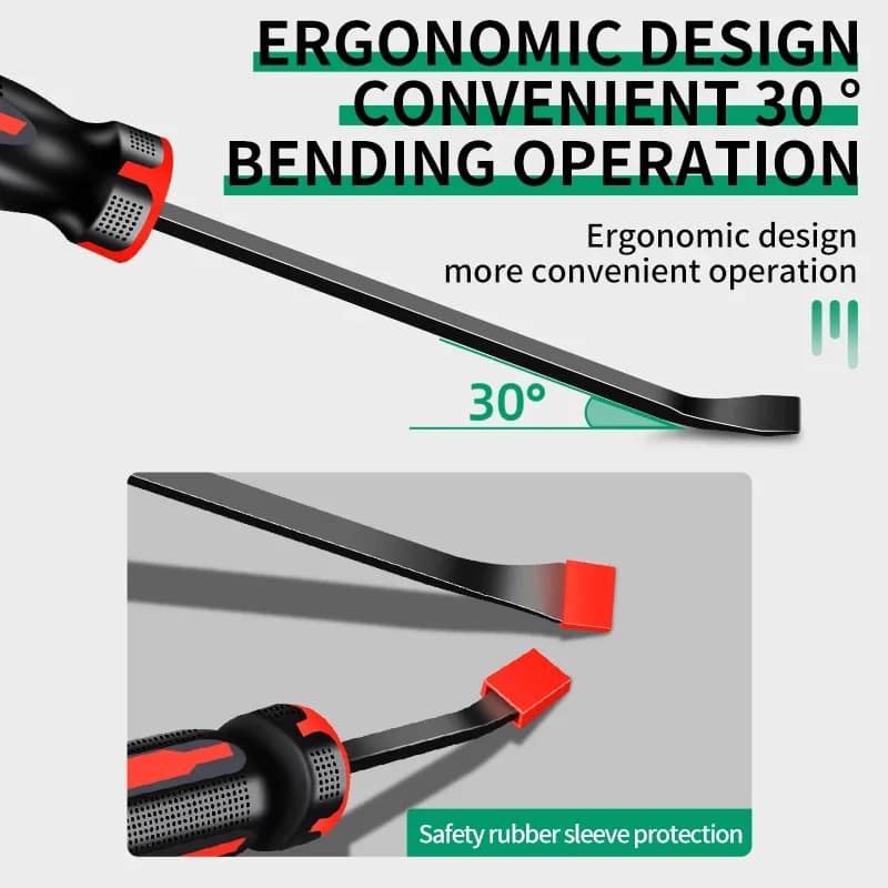 Heavy Duty Multi-Function Long Pry Bar 8/12/18/24 Inch Tire Crowbar Strike Cap Nail Puller Car Repair CV-R Removal Hand Tool - 4