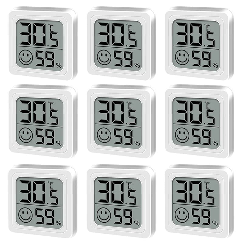 6-10 قطع ميزان حرارة رقمي مع شاشة LCD لقياس الرطوبة الداخلية، مناسب لغرف الأطفال