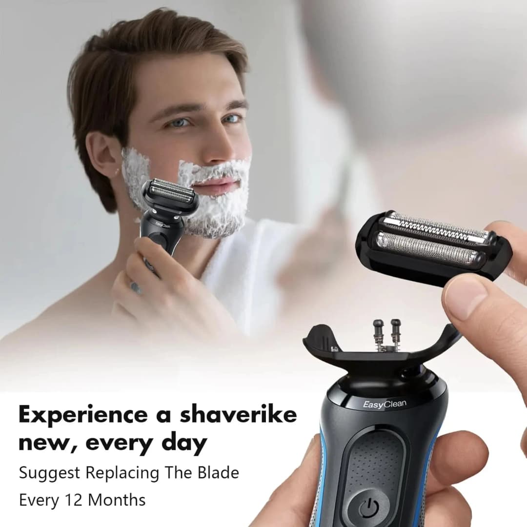 53B Replacement Head Compatible with Braun Series 5/6 Electric Shaver Razor 5018s, 5020s, 5031s, 5050cs, 6020s, 6072cc,Black - 5