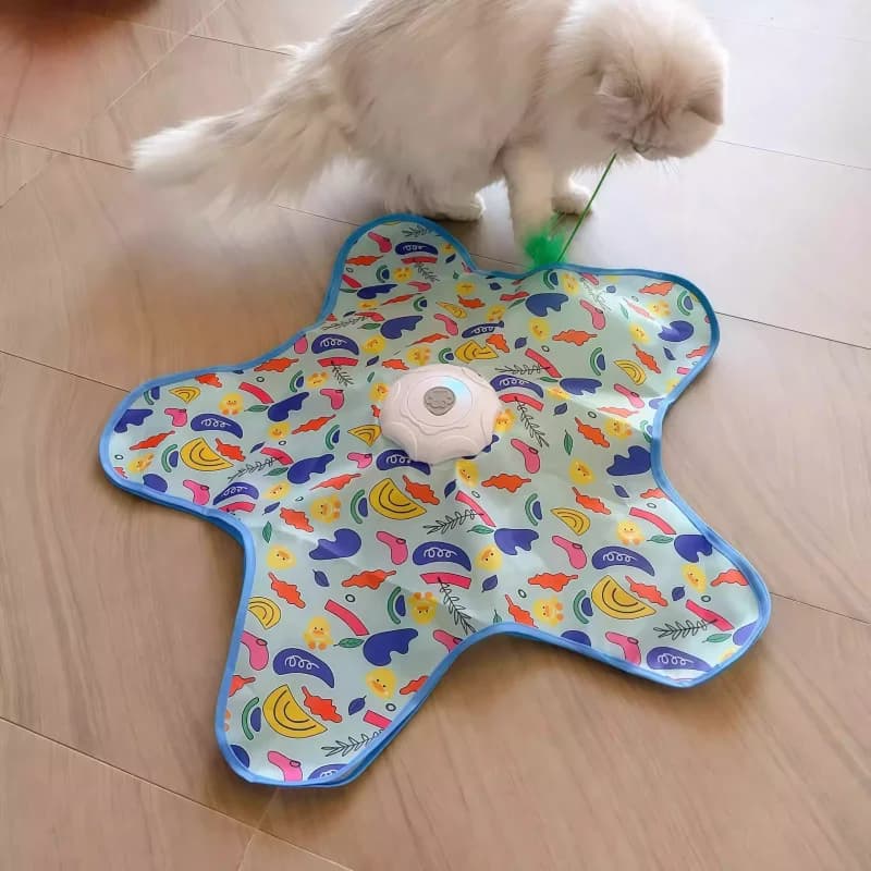 Automatic Turntable Cat Toy Interactive Hunting Cover Teasing Stick Pet Play Cover Hide and Seek Toy for Cats and Pets - 5