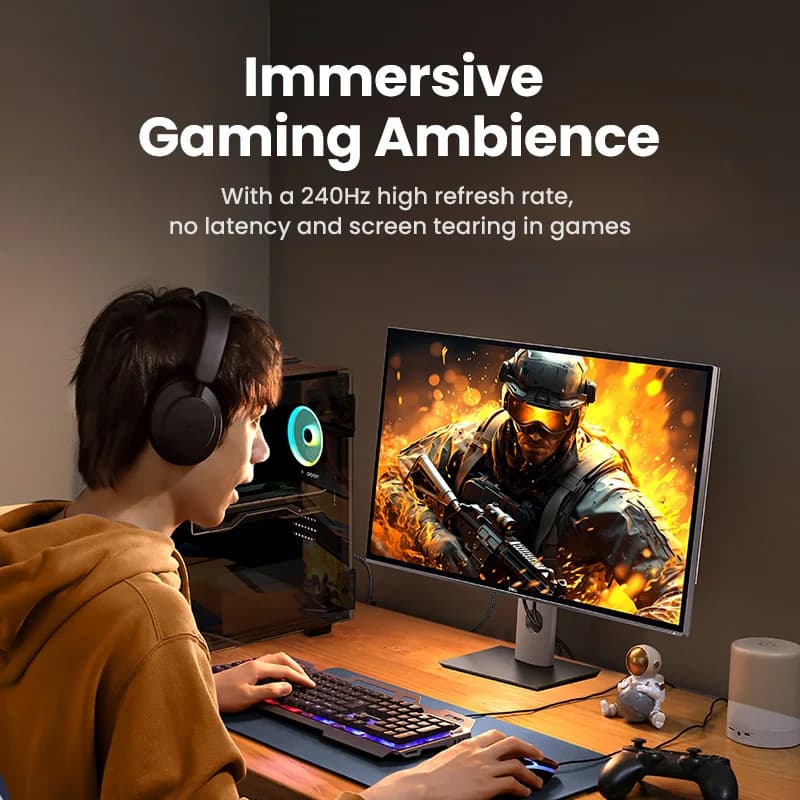 كابل اتش دي ام اي يو جرين 8K/60Hz لبلاي ستيشن 5 وجهاز شاومي تي في بوكس بسرعة فائقة معتمد 8K@60Hz كابل 48 جيجابت في الثانية دولبي فيجن HDCP2.3 - 3