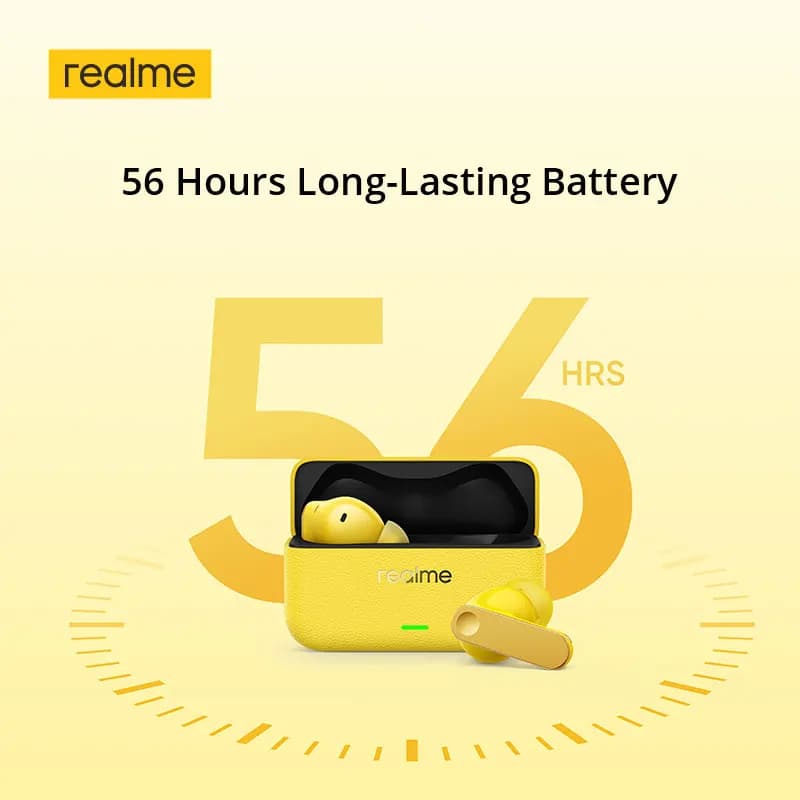 realme Buds T500 Pro TWS Earphones 50dB Noise Cancellation Up to 56 Hours of Playback Bluetooth 6.1 IP55 12.4mm Bass Driver - 5