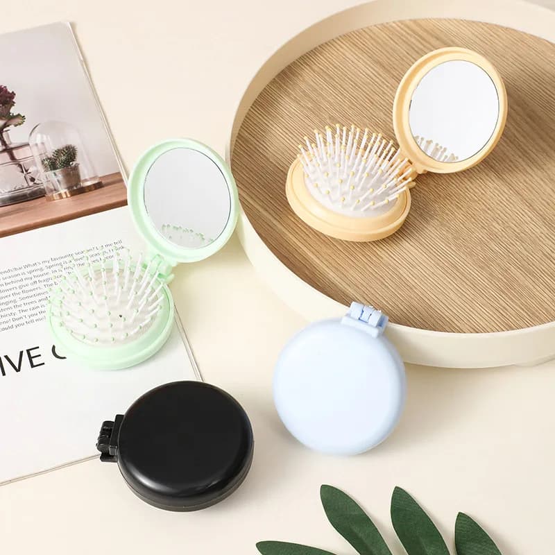 فرشاة شعر صغيرة قابلة للطي، وسادة هوائية، مشط شعر مضاد للكهرباء الساكنة، مشط فرشاة شعر محمول للسفر - 4