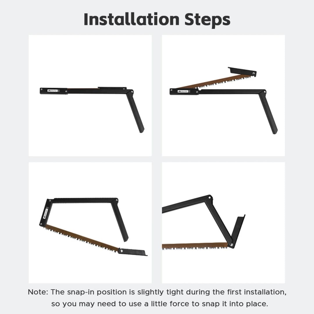 Folding Saw Lightweight Camping Survival Collapsible Bow Saw for Both Dry and Wet Wood Tree Cutting High Manganese Steel Blade - 6