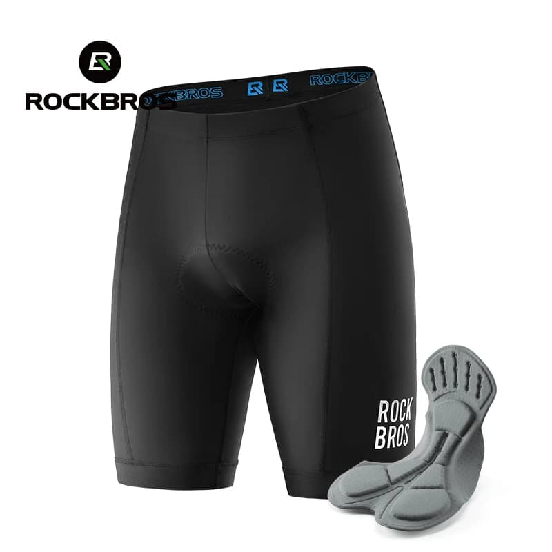 ROCKBROS Men's Cycling Shorts 3D Gel Pad Cycling Underwear Anti-Slip Breathable Bike Bicycle Liner Shorts Men MTB Road Riding