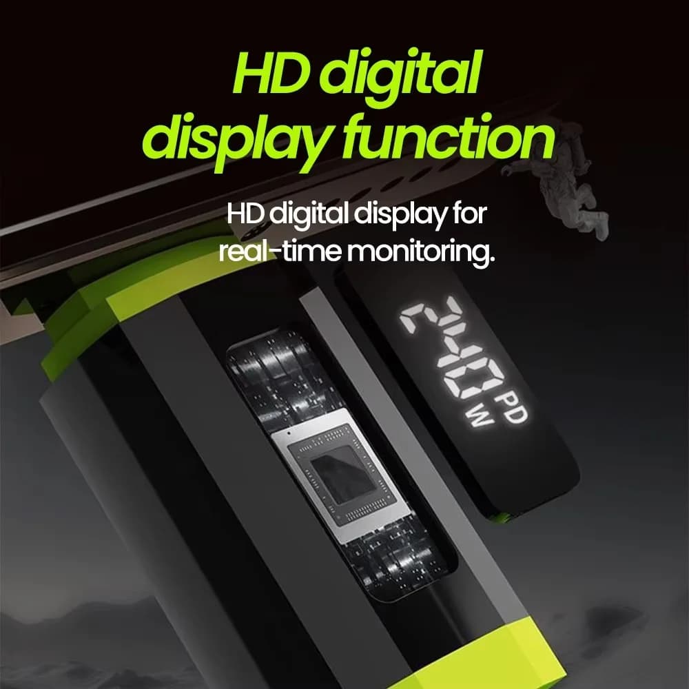 كابل شحن يو اس بي تايب سي 240 واط، شحن سريع متعدد الوظائف من سبائك الألمنيوم، متوافق مع الشحن العام عبر يو اس بي - 6