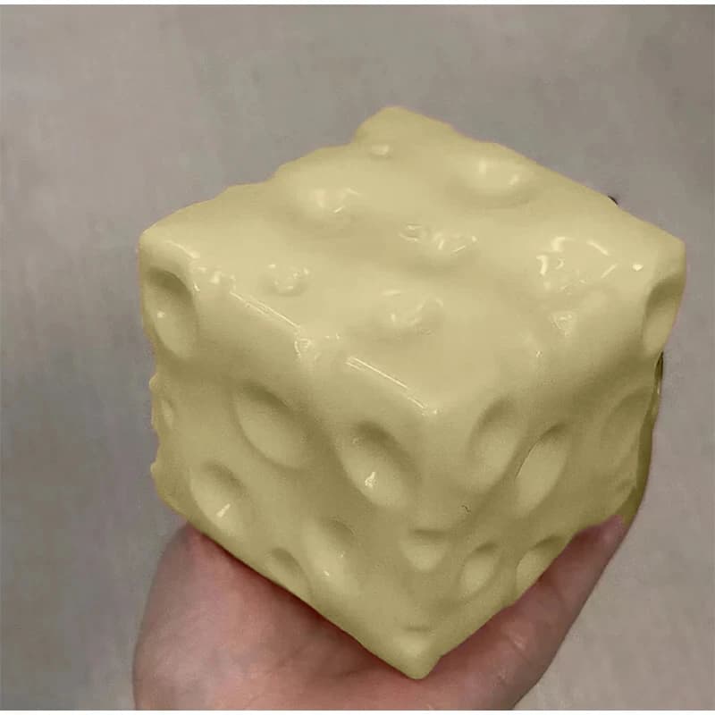 Simulate Cheese Slow Rebound Pinching Office Decompression Slow Rebound Cheese Pinching Ornament Relax And Decompress And Knead. - 4